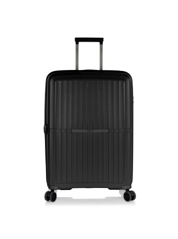 Heys AirLite 4 Rollen Trolley M 66 cm mit Dehnfalte in black