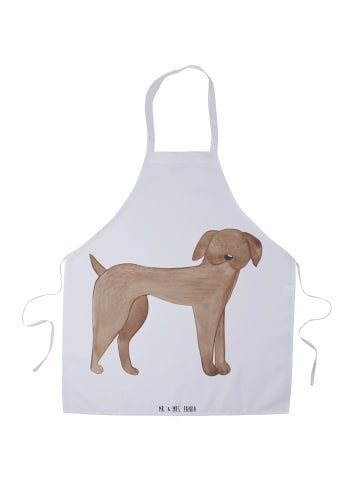 Mr. & Mrs. Panda Schürze Hund Dogge ohne Spruch in Weiß