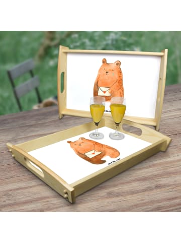 Mr. & Mrs. Panda Deko Tablett Bär Vermissen ohne Spruch in Weiß