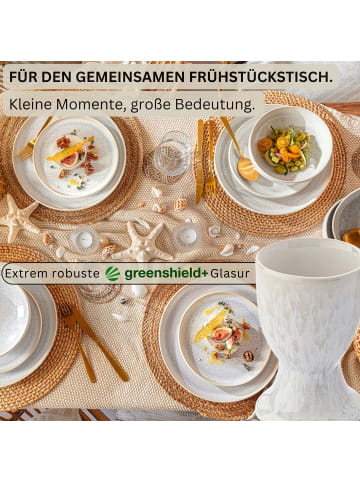 Sänger 4-tlg. Eierbecher Set Korfu in Creme aus Steingut