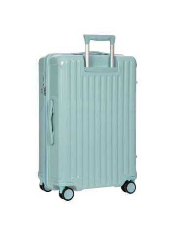 BRIC`s Positano - 4-Rollen-Trolley M 69 cm erw. (emerald green) in light blue