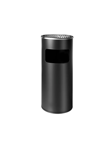 relaxdays Standaschenbecher in Schwarz/ Silber – (H)60,5 x Ø24 cm