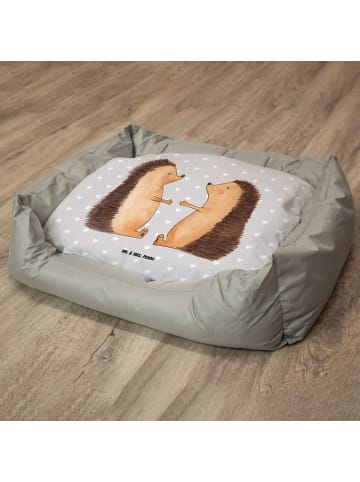 Mr. & Mrs. Panda Hundekissen Igel Liebe ohne Spruch in Grau Pastell