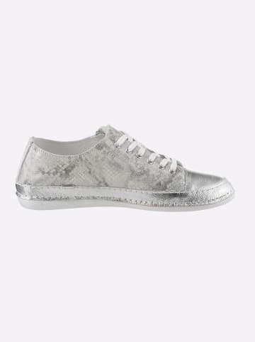 Andrea Conti Sneaker in taupe-silberfarben