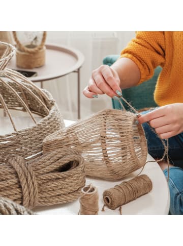 relaxdays 3 x Juteseil - 8 mm x 10 m