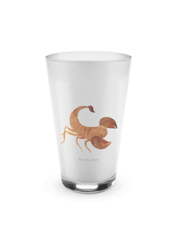 Mr. & Mrs. Panda Latte Macchiato Glas Sternzeichen Skorpion ohne... in Transparent