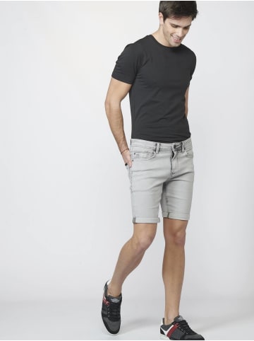 KOROSHI DENIM SLIM FIT SHORTS in grau