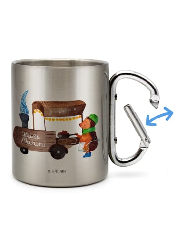 Mr. & Mrs. Panda Becher Igel Maronen ohne Spruch in Silber