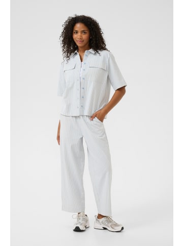 Kaffe Kurzarmhemd KAnaya Loose fit in Nantucket breeze/White stripe