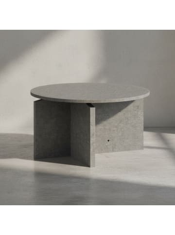 KADIMA DESIGN Couchtisch 60x60x33 cm Sofatisch in Beton-Optik Modern, Design in Grau