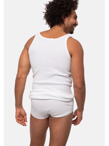 Ammann Unterhemd / Tanktop Cotton Doppelripp in Weiß