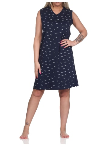 NORMANN Achselträger Nachthemd Strandkleid - 73462 in marine