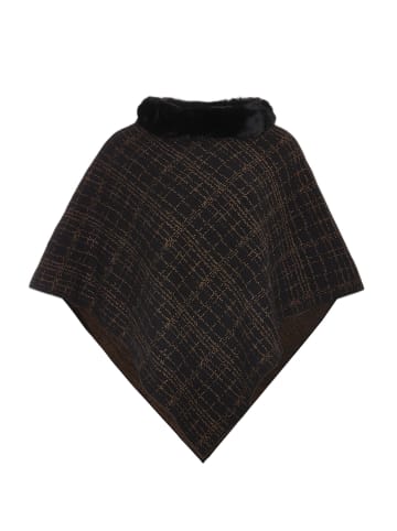 VIRITA Women Poncho in Schwarz