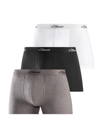 S. Oliver Retro Short / Pant Basic in Grau / Schwarz / Weiß