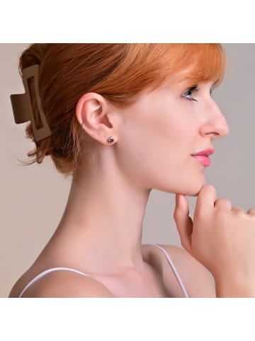 Adeliás Damen Ohrringe – Ohrstecker aus Edelstahl mit Strass Steinchen in silber