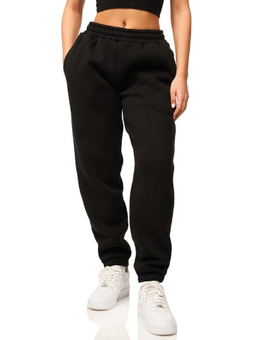 DAILY COTTON Jogginghose - im Straight-Fit als Lange Trainingshose Sweatpants in Schwarz