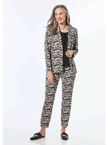 GOLDNER Kurzgröße:  Blazer gemustert in schwarz / weiß / beige / gemustert