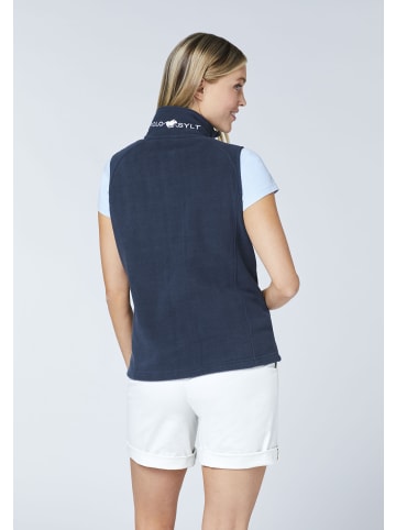 Polo Sylt Fleece-Weste mit gesticktem Logo-Symbol in Blau