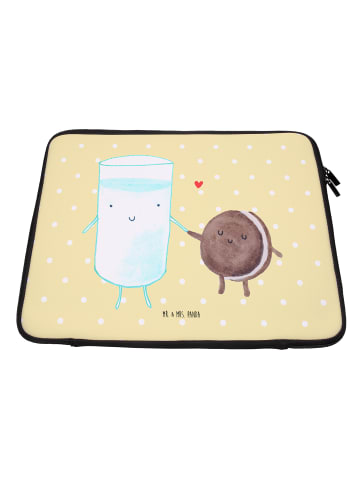 Mr. & Mrs. Panda Notebook Tasche Milch Keks ohne Spruch in Gelb Pastell