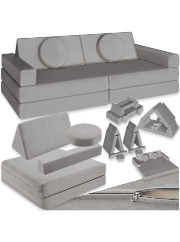 tectake Spielsofa Lilly, stapelbar, grau
