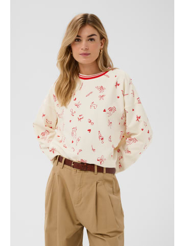 SAINT TROPEZ Sweatshirt PemiliaSZ Oversize fit in Ice Red Mon Amour