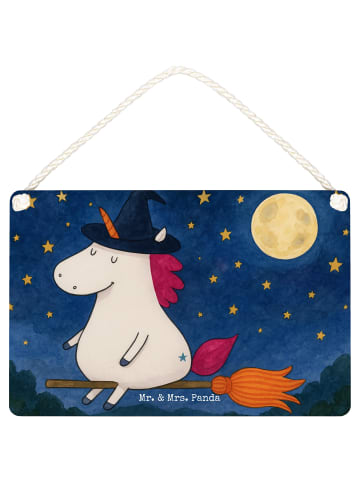 Mr. & Mrs. Panda Deko Schild Einhorn Hexe Design ohne Spruch in Weiß