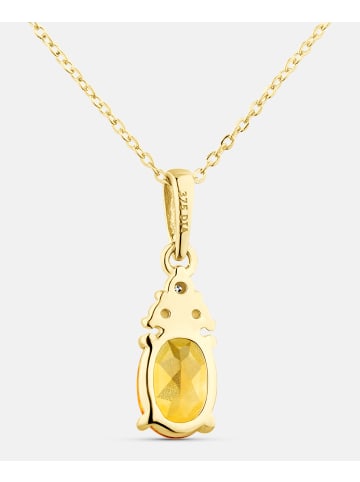 Diamant L'éternel Kette mit Anhänger, mit Citrin, 375 Gelbgold