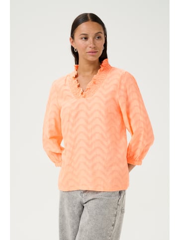 Kaffe Langarm-Bluse KAvictoria in Peach Nectar