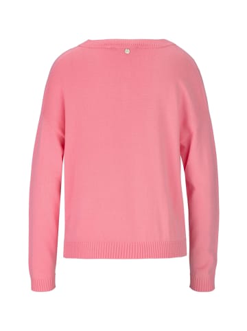 Rich & Royal V-Ausschnitt-Pullover V-Neck With Placket in pink