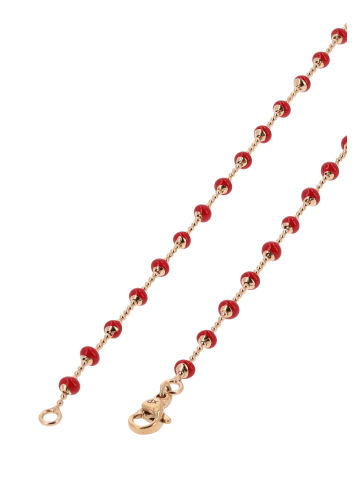 NAEMI Women Necklace in Rose Gold Red