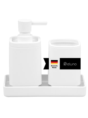 eluno Bad-Accessories Set VALONA 3tlg. ca. 8 x 15,5 cm (Ø/H)