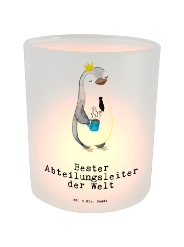 Mr. & Mrs. Panda Windlicht Pinguin Bester Abteilungsleiter der W... in Transparent