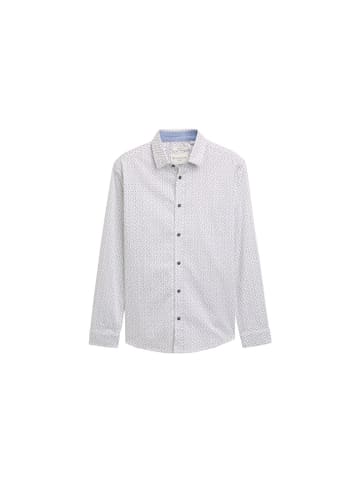 Tom Tailor Langarmhemd in white irregular design