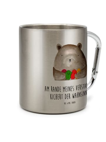 Mr. & Mrs. Panda Becher Bär Gefühl mit Spruch in Silber