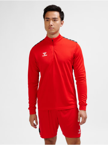 Hummel Halbreißverschluss Sweatshirt Hmlauthentic Herren in TRUE RED