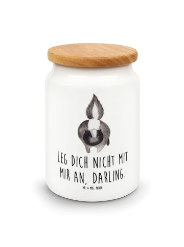 Mr. & Mrs. Panda Kaffeedose Stinktier Angriff mit Spruch in Weiß