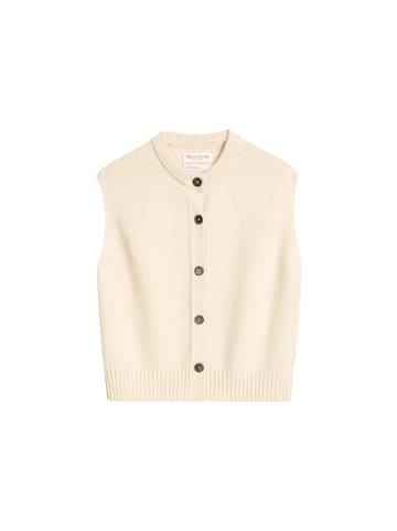 Marc O'Polo Ärmelloser Cardigan regular in Light Stone Melange