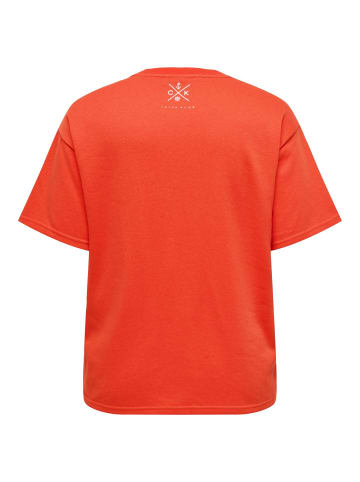 ONLY Carmakoma Sweatshirt in Cherry Tomato