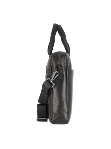 Bugatti Romano Aktentasche Leder 38 cm Laptopfach schwarz