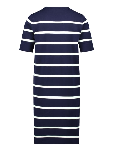 CARTOON Strickkleid mit Rundhalsausschnitt in Dunkelblau/Weiß
