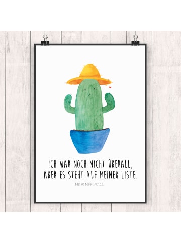 Mr. & Mrs. Panda Bild Kaktus Hut mit Spruch in Weiß