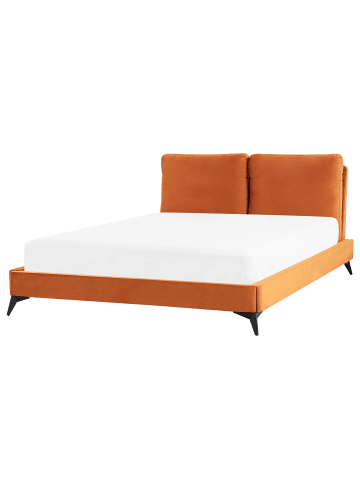 Beliani Doppelbett MELLE in Orange/Schwarz - (W) 176 x (H) 95 x (L) 233 cm