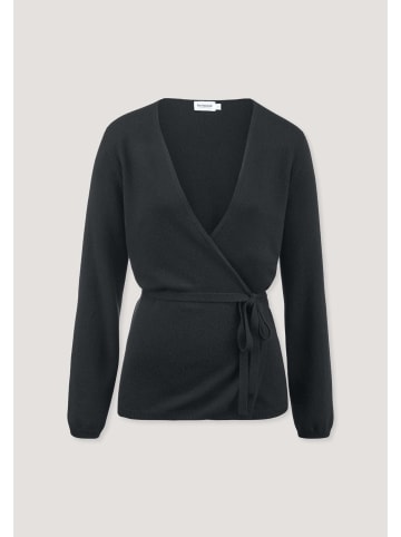 Hessnatur Strick Jacke in schwarz