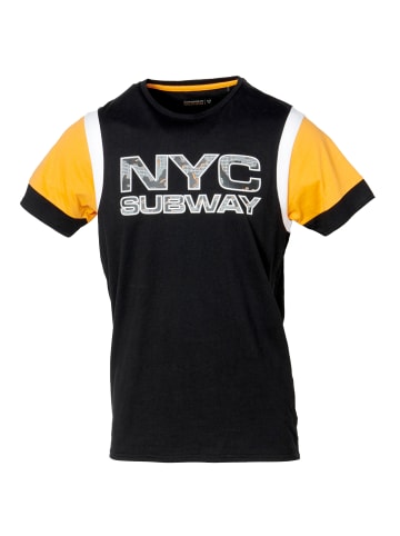 KOROSHI Kurzarm T-Shirt in schwarz