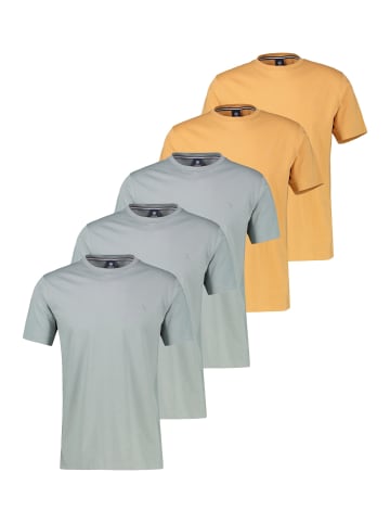 Lerros T-Shirt Basic in Grau / gelb
