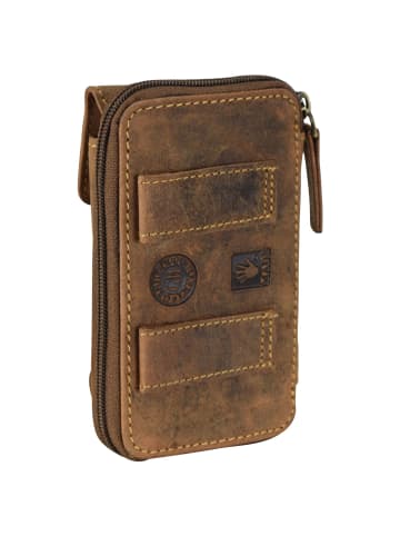 Greenburry Vintage Gürteltasche Leder 14,5 cm brown