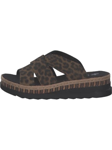 rieker Plateau-Pantoletten in braun