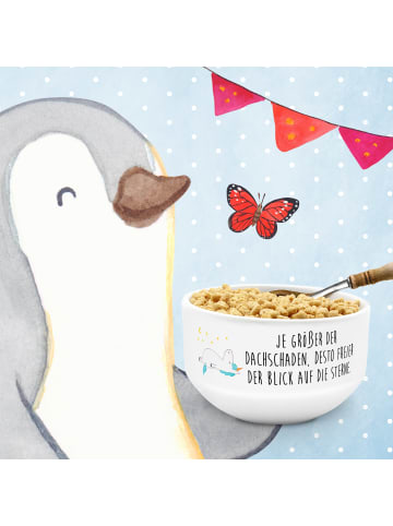 Mr. & Mrs. Panda Schüssel Einhorn Sternenhimmel mit Spruch in Weiß