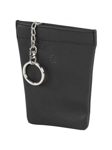 Esquire Logo Schlüsseletui Leder 9 cm in schwarz