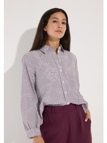 More & More feminine Bluse, Streifen u. Blumendessin in stripes ruby orchid